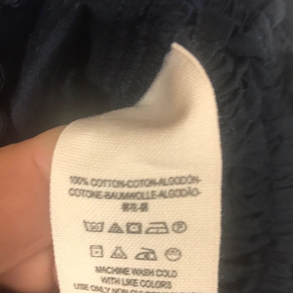 Free People navy blue one sleeve cold shoulder shirt women’s medium stretch top - Picture 3 of 4